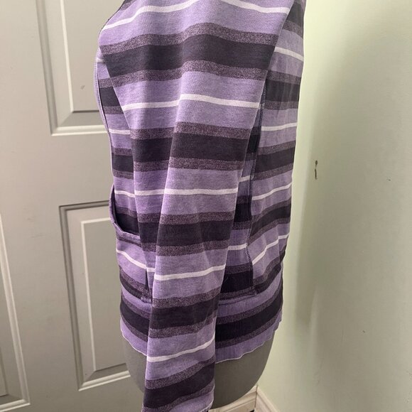 Lululemon Scuba Hoodie Stripe Purples Ombre Stripes Sz 8 - Picture 3 of 9